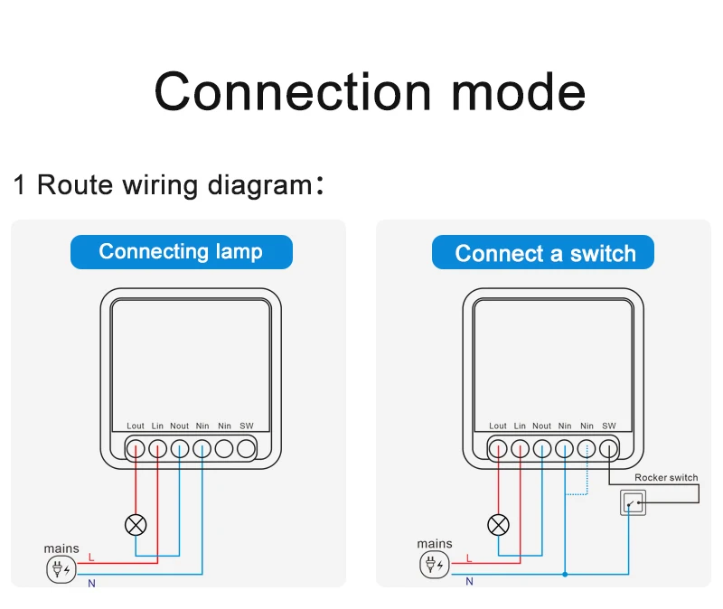 Tuya Mini Smart Switch WiFi 1-2-3-4-Gang-Schalter 16A, kompatibel mit Alexa und Google Assistant Sprachsteuerung – Detail 8