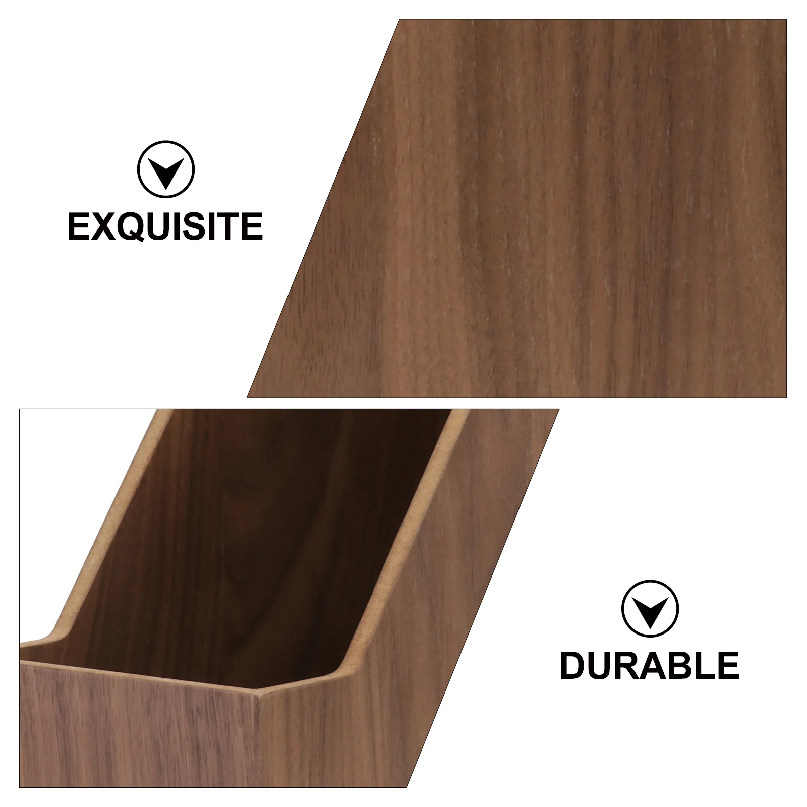 

Walnut Wooden File Box Book Container Large Capacity Storage Organizer For Office Home Library Desktop Book Rack Holder