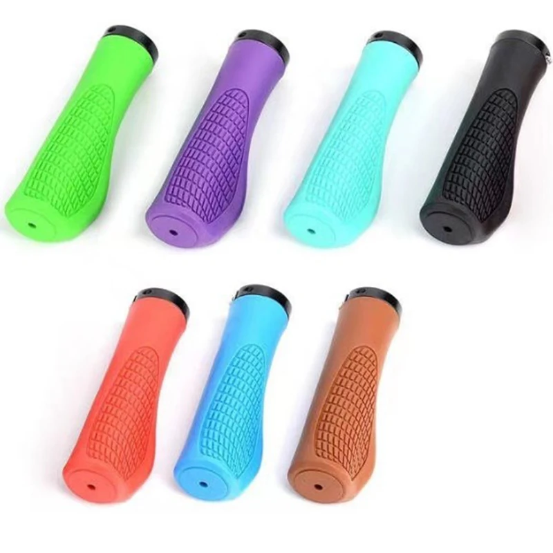 1Pair Mountain Bike Handlebar Grips Anti-skid Comfortable Lockable Bicycle Grips Soft Rubber MTB Bike Grips Cycling Bike Parts