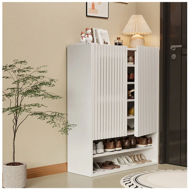 Shoe cabinet multi-layer household solid wood large-capacity entry living room new popular entrance entrance