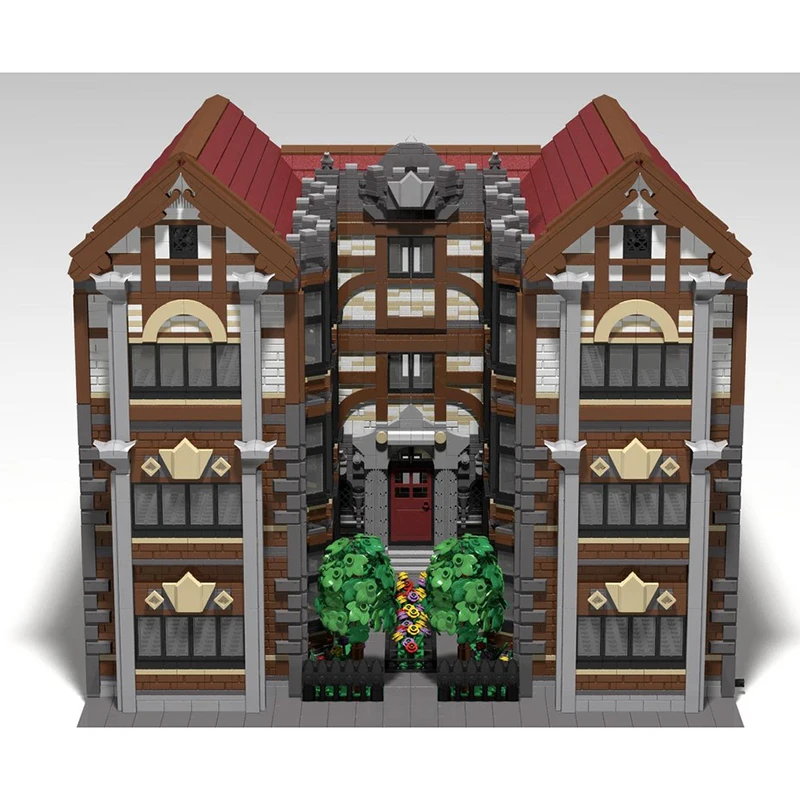 مدينة شارع عرض قوالب بناء فناء شقة وحدات التكنولوجيا وحدات كتل هدايا عيد الميلاد اللعب DIY مجموعات الجمعية #3