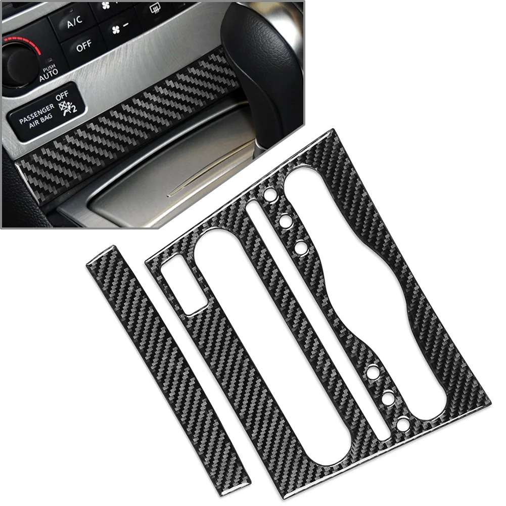 

2Pcs Carbon Fiber Car Interior Radio Console Cover Trim Decoration Sticker For Infiniti G37 Sedan 2010 2011 2012 2013