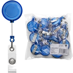 10pcs Retractable Badge Reel Lanyard Badge Holder School  Lanyard for Keys Office Exhibition Badge Holders Supplies