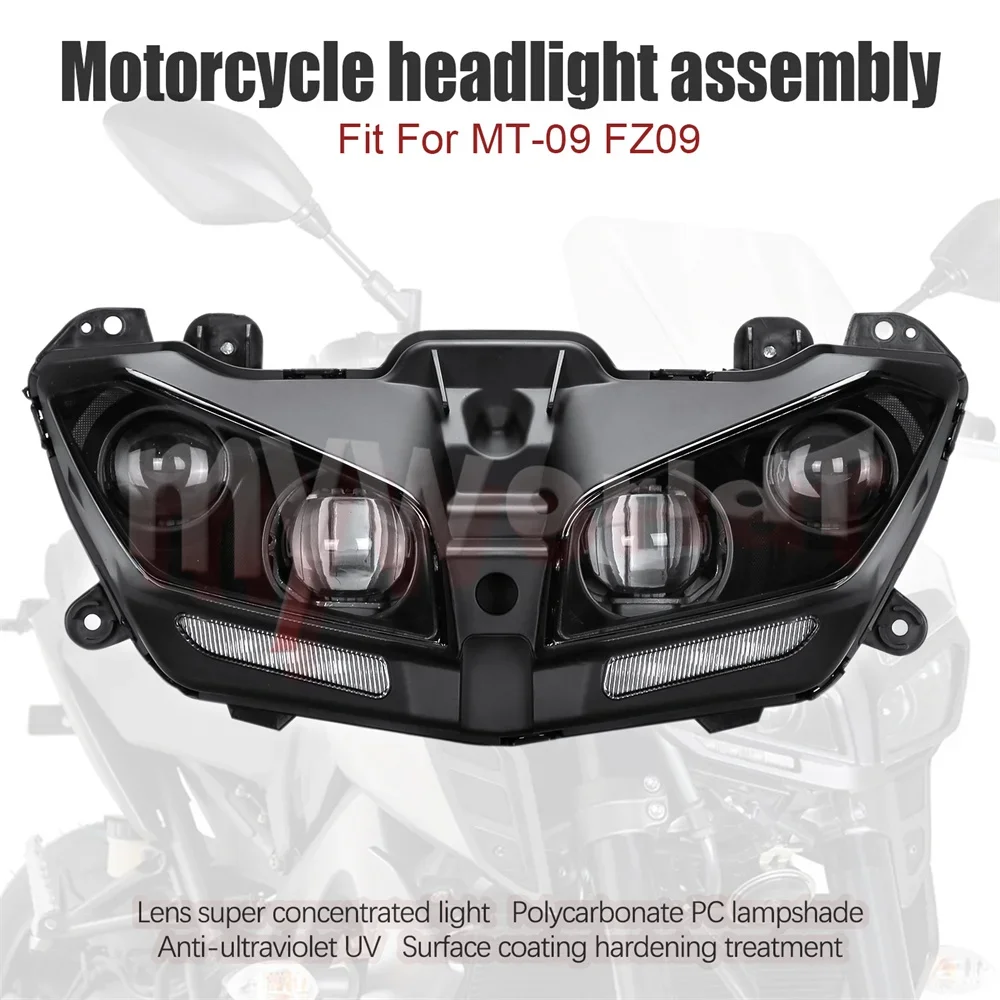 Fit For YAMAHA MT09 Headlight 2017 - 2020 MT 09 2018 2019 Front Lighting Lndicator Motorcycle Assembly Accessories