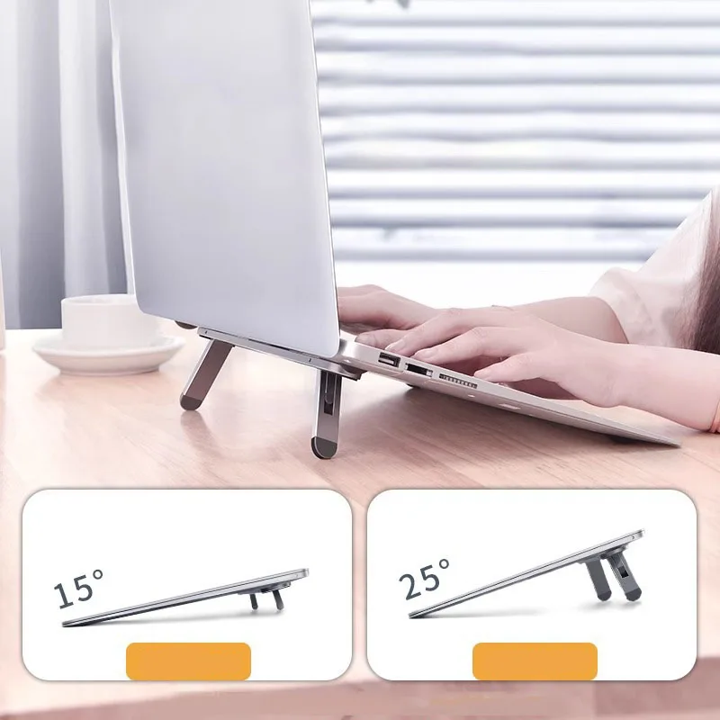 

Universals Invisible Laptop Stand Support Tablet Portable Notebook Stand Mini Riser Foldable Laptop Holder Cooling Mount