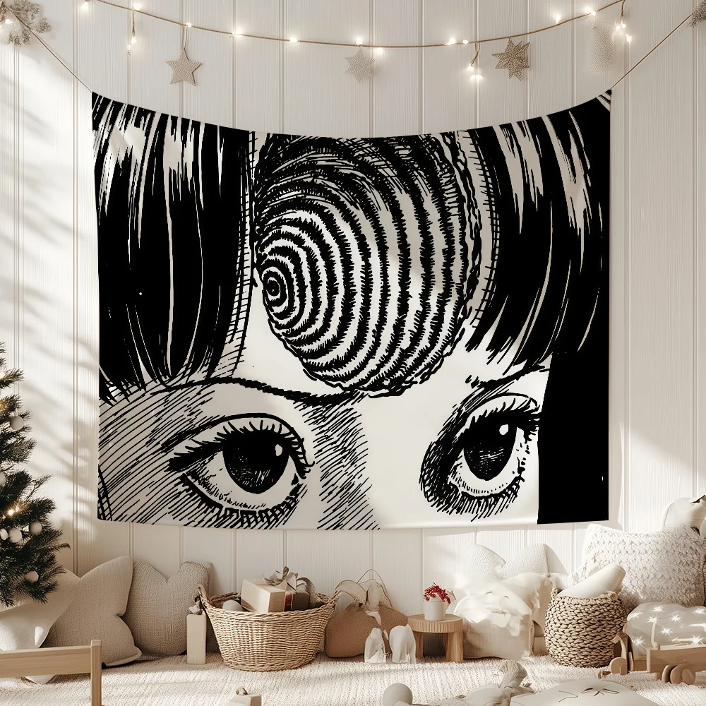 Manga J-Junji Ito T-Tomie flag For Garden Party Living Room Home Wall Decor Banner Bedroom Outdoor Tapestry