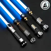 TXQSABER Obi Wan Series Lightsaber SNV4 Proffie2.2 Heavy Dueling Light Sword Metal Hilt Smooth Swing Laser FOC Force Cosplay Gif