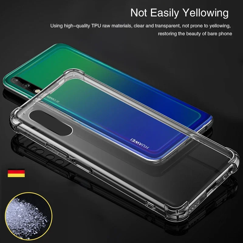 Transparent Silicone Case for Huawei Psmart P Smart Z S Pro Plus Smart+ 2018 2019 2020 2021 Airbag Shockproof Luxury Back Covers