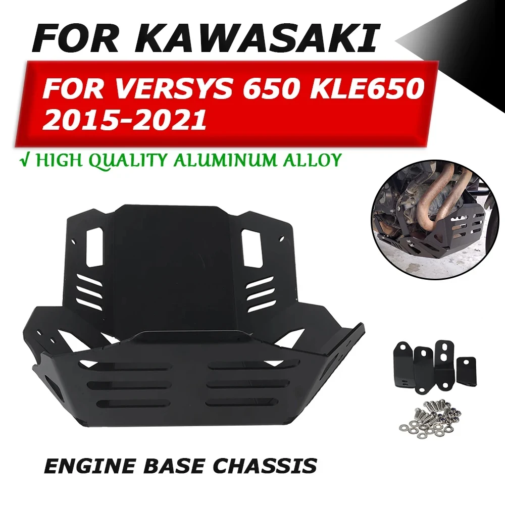 

For Kawasaki Versys650 VERSYS 650 KLE650 KLE 650 2015-2021 Accessories Engine Guard Bash Bottom Skid Plate Lower Cover Protector