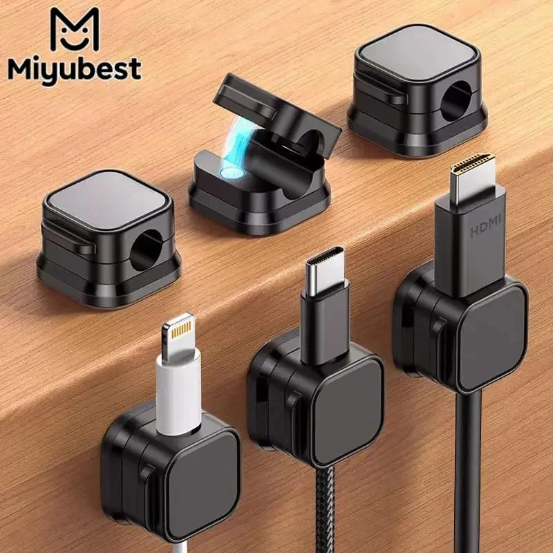 3 PCS Cable Straps Cord Organizer for USB Cables, Home Appliances, Earphones | Reusable Cable Management Solution | Ideal for Home, Office, Kitchen, and School Black