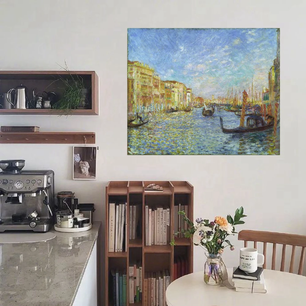 

Hand Painted Pierre Auguste Renoir Replica Grand Canal Venice Artwork Landscape Canvas Painting for Home Decoration Dropshipping