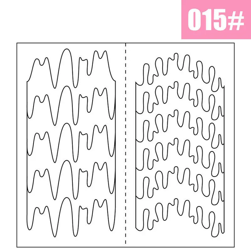 5-teiliges Nail-Art-Schablonen-Set für französische Maniküre, einfache Anwendung von Nagellack, Aufkleber für perfekte Nagelspitzen – Detail 19