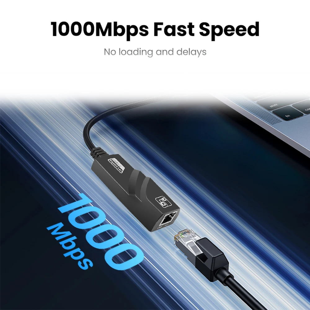 1000Mbps USB Wired Network Card USB3.0 Type C to RJ45 Ethernet Lan Adapter Super-speed Network Card for Window Mac Vista