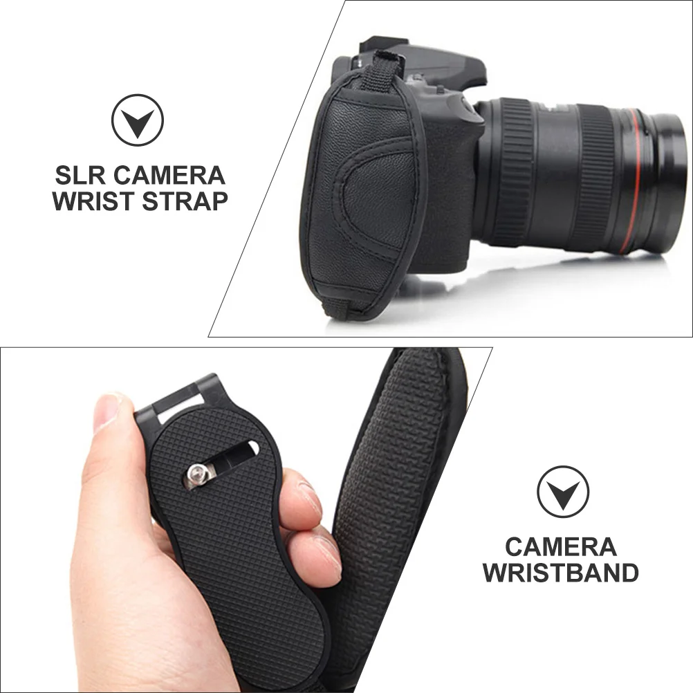 

2Pcs Camera Wrist Strap Premium PU Non-Slip Fabric Lightweight Foldable Comfortable Wear Long-Lasting Use Protection for