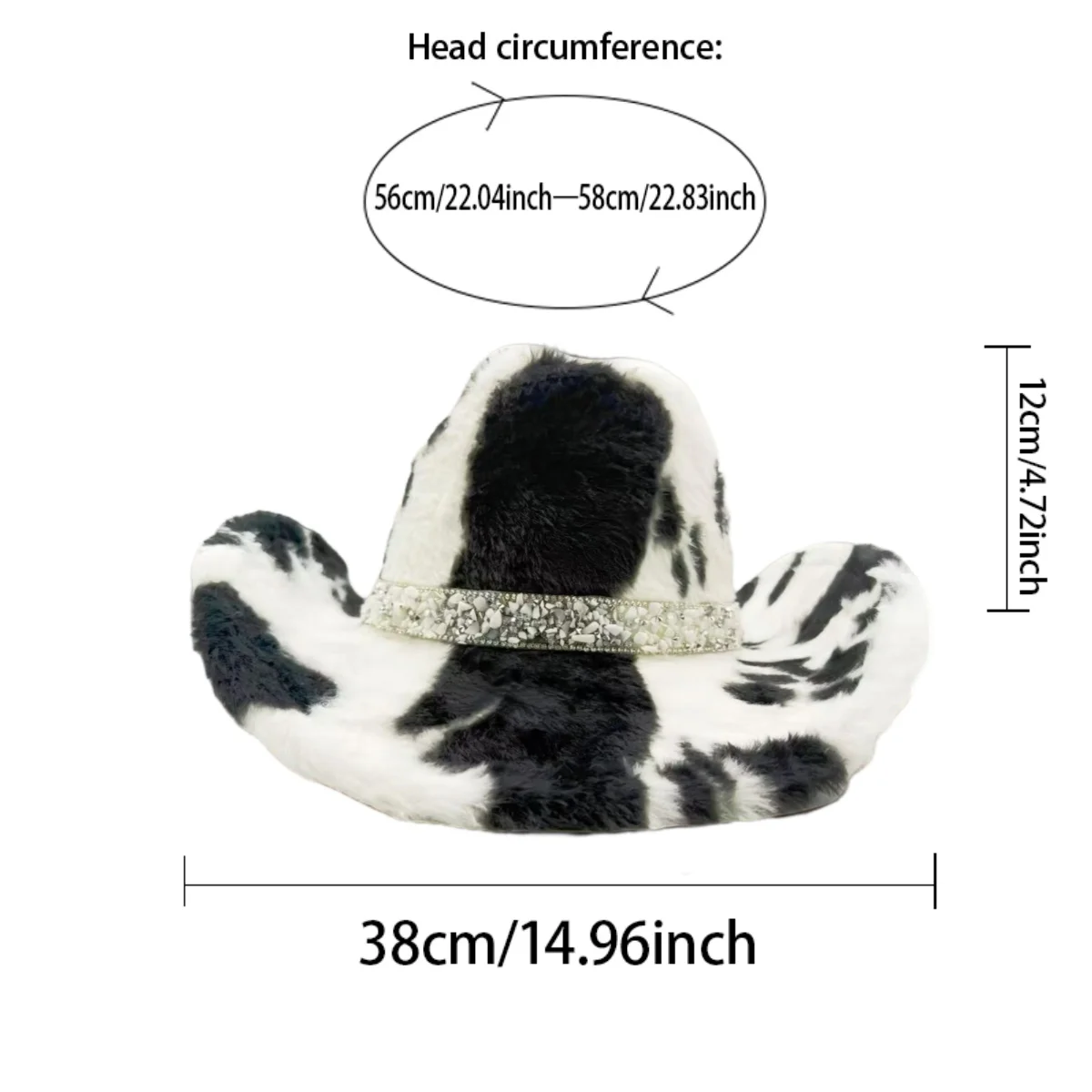 Hongluan glitter traje chapéu adulto & cowboy chapéus strass para mulher, cowboy cosplay acessórios femininos & cowgirl boné