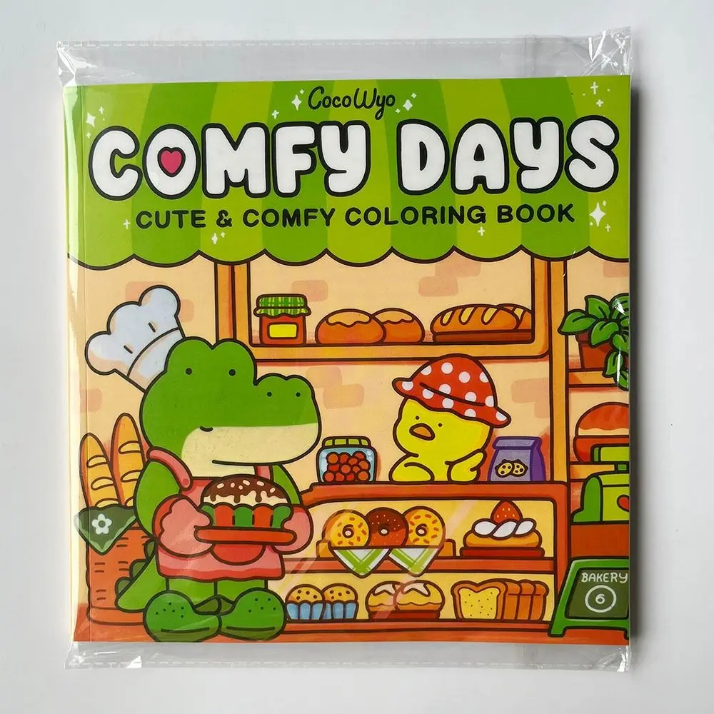 DIY Spooky Cute Coloring Book Relax Cartoon Watercolor Painting Book Creative Interesting Halloween Theme Coloring Book