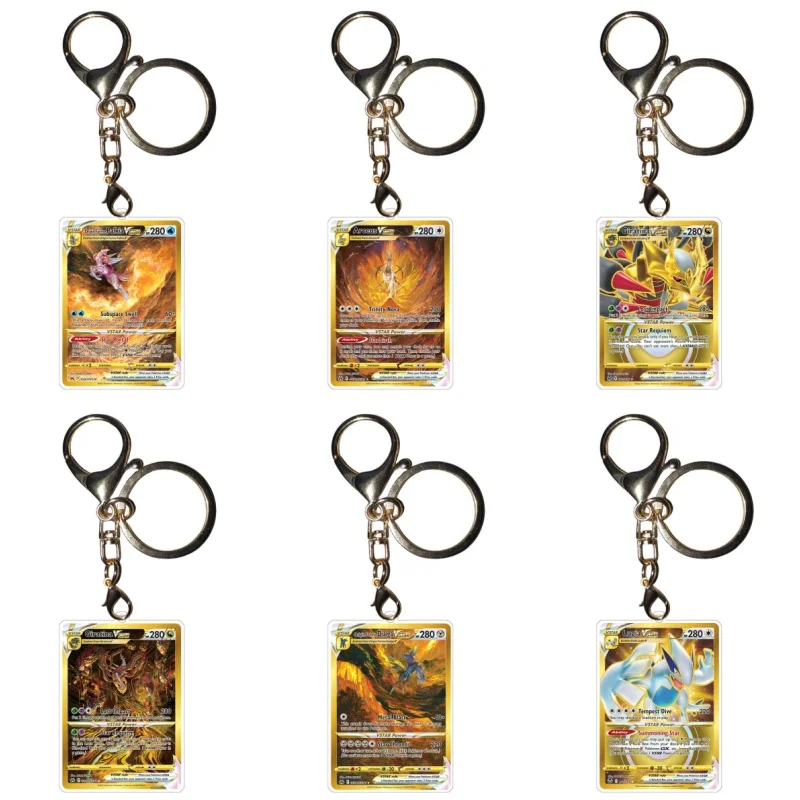Arceus سلاسل المفاتيح جيراتينا لوجيا Dialga Palkia Ptcg بطاقة صغيرة لتقوم بها بنفسك الاكريليك عمل دمى أشكال أنيمي لعبة جمع قلادة هدية #1
