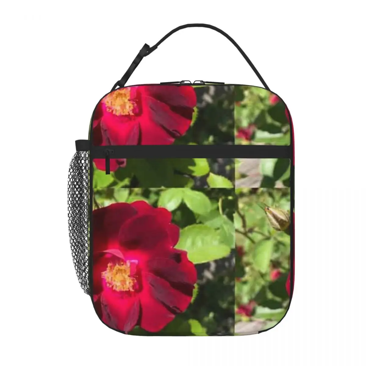 Bestselling Red Garden Rose Tropical Snack Bag Rv Travel Meal Bag