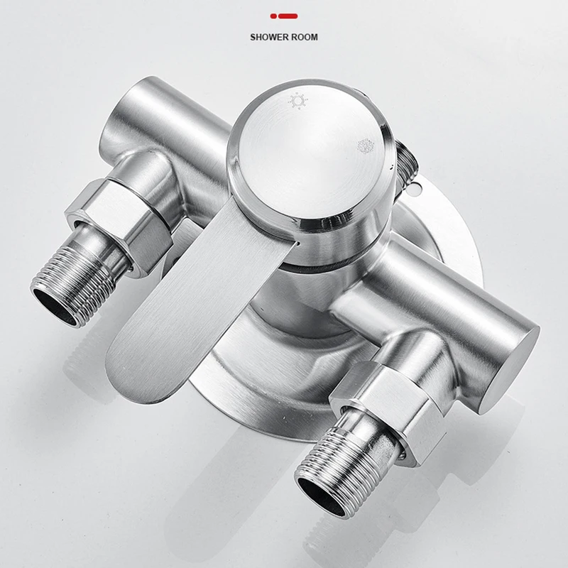 Bathroom Shower Faucet Wall Mount Cold Hot Water Mixer 304 Stainless Steel Tap Bathtub Faucet смеситель для душа