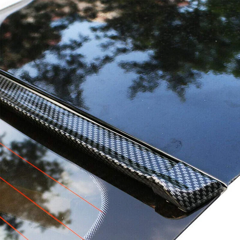 Universal Car Rear Spoiler, DIY Trunk Lip Wing with Carbon Fiber Style for Custom Auto Modification view 2