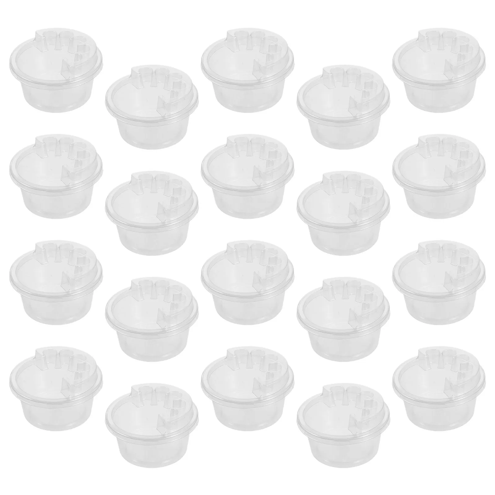 20 قطعة حامل من البلاستيك الشفاف Microblading أداة كوب الحبر تنظيف حامل صينية لوازم المتاح #2