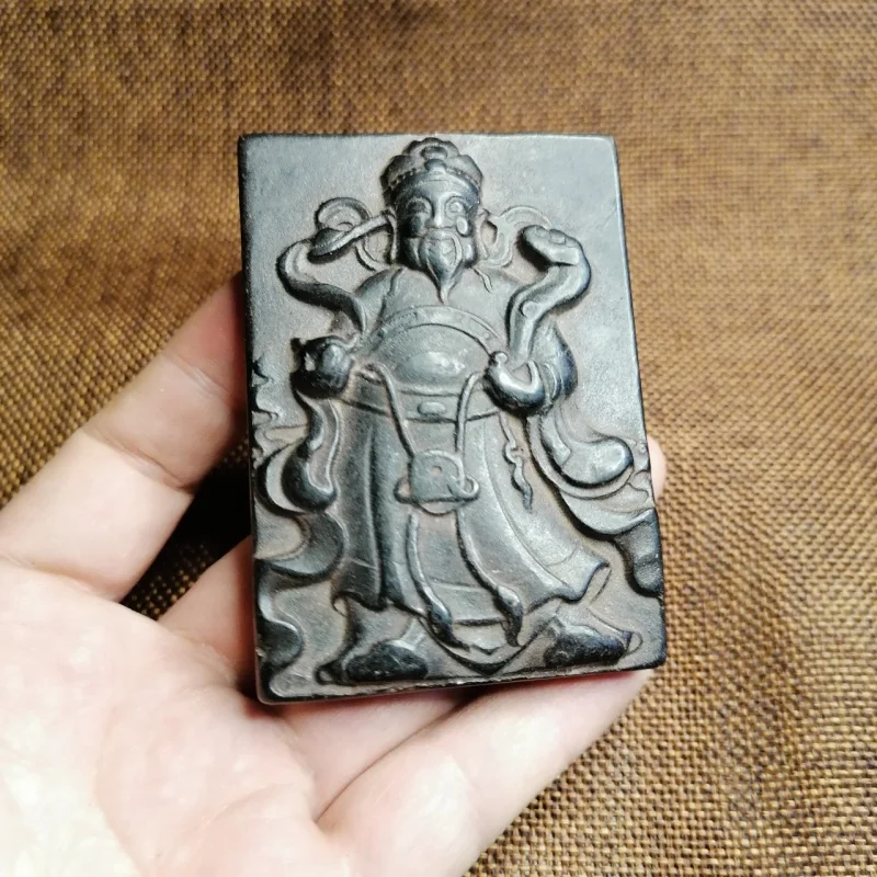 Gaogu Jade Hongshan Culture Ancient Jade Old Jade Meteorite God of Wealth Tiantian Black Leather Jade Ornaments Pendant Brand