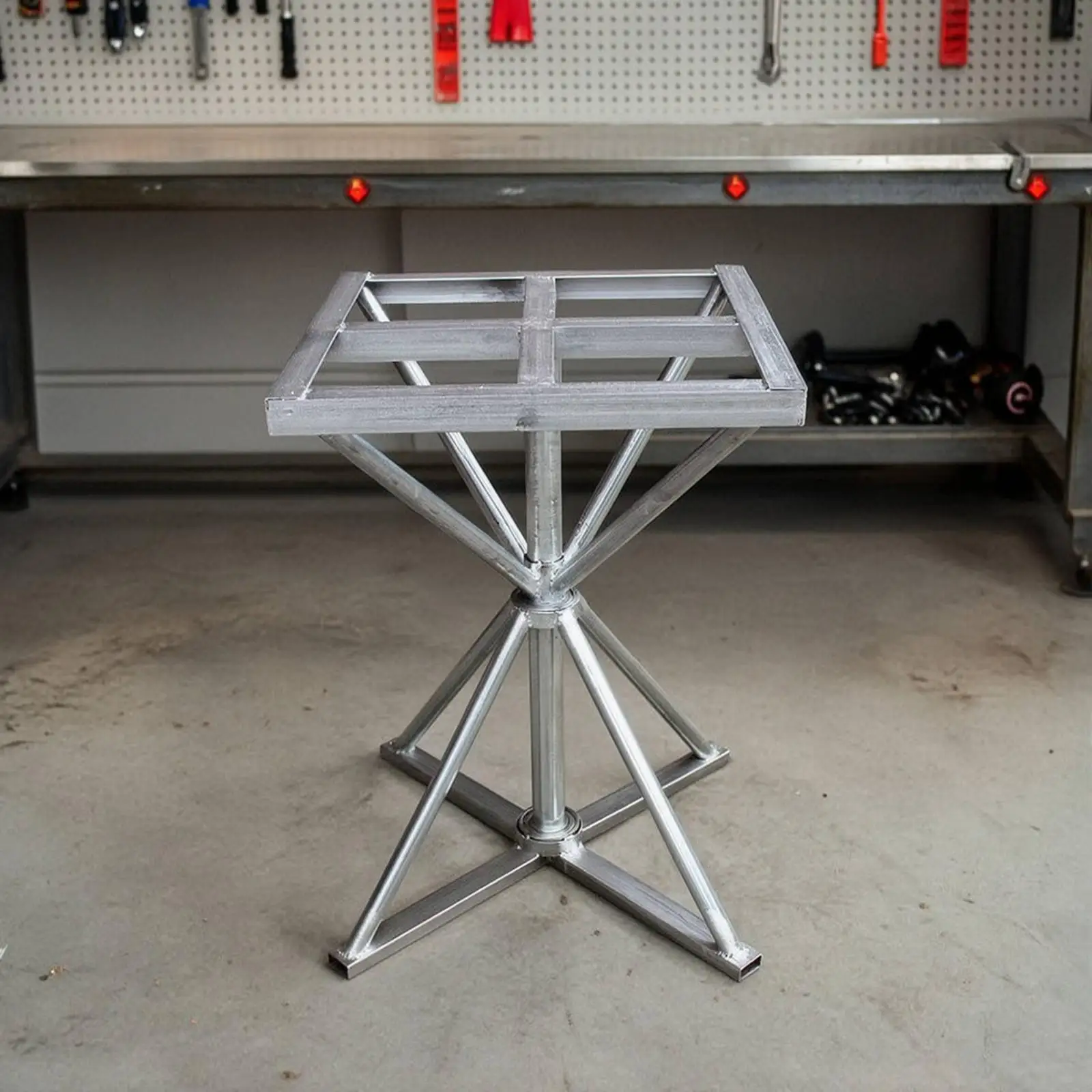 Spray Painting Table 360 Degree Rotation Rotating Worktable Steel Turntable with Metal Lattice Surface for Painters, Hobbyists,