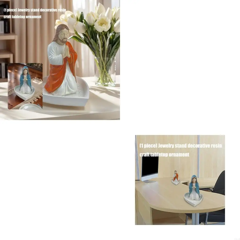 

Коробка для четок с сердцем, католическая скульптура из смолы, хранилище ювелирных изделий, молитвенная комната, украшение