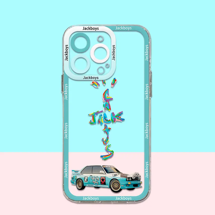 Jackboys Travis Scott Clear Case For Samsung A73 A72 A71 A53 A52 A51 A50 A42 A32 A30 A23 A22 A13 A12 A11 A35 A55 5G