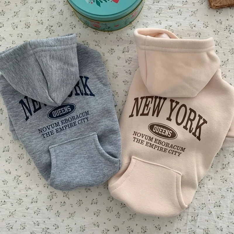 Fashion Fleece Dog Hoodies Warm Soft Dog Clothes Autumn Pupp