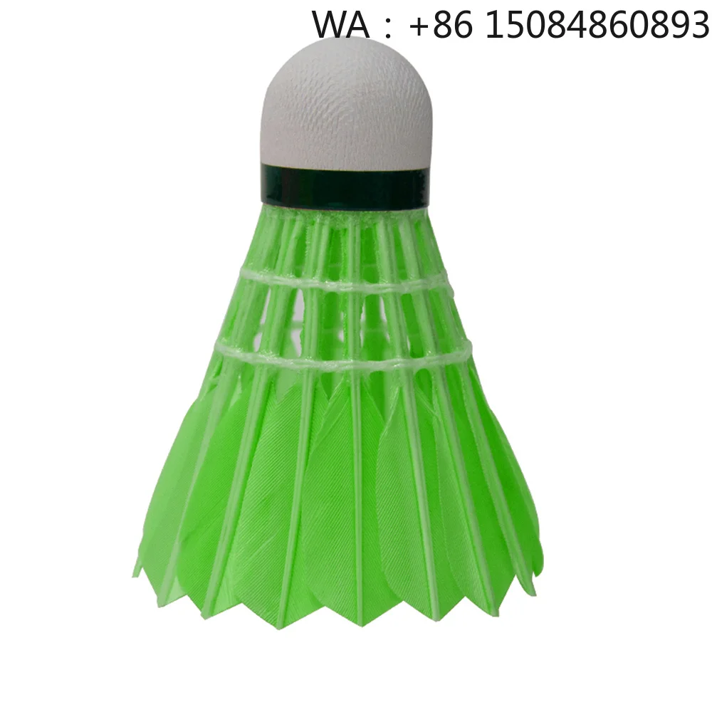 Custom tournament nylon badminton shuttlecocks, duck goose feather craft, 74/79 speed cork base, durable for sports competition