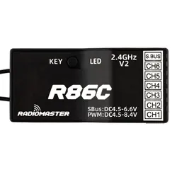RadioMaster R86C V2 6ch SFHSS Compatible PWM Sbus Receiver For PWM Radio
