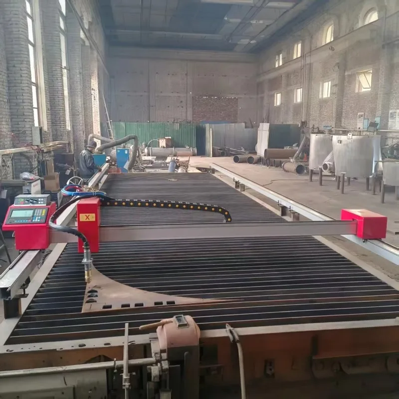 High Power Gantry CNC Plasma Cutting Machine Plasma Cutting Machine Cnc 200A Huayuan Source Max 25mm Carbon Steel Cutting