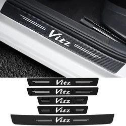 Car Door Sill Protective Sticker Rear Trunk Bumper Threshold Decals for Toyota VITZ Logo 2021 2020 2019 2018 2017 Accessories