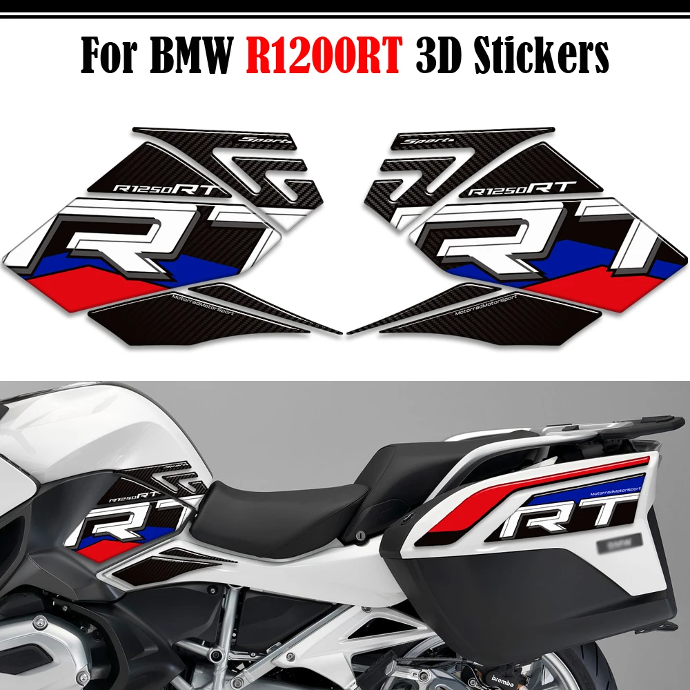 

Fairing Fender Mudguard Protector Tank Pad Grips Kit Knee 3D Stickers Decals Trunk Luggage Cases For BMW R1200RT R 1200 RT R1200