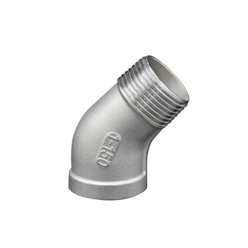 1/4 3/8 1/2 3/4 1 1-1/4 1-1/2 2 BSP Female To Male 45 Degree Elbow Connector Coupler 304 Stainless Pipe Fitting