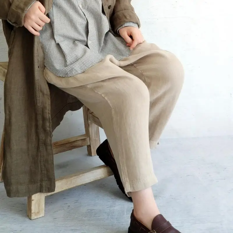 

Comfortable Double Layer Waed Cotton Pants Elastic Waist Carrot ape Nine Points Early Autumn New Sle Sweet Japanese S...