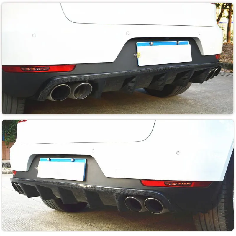 Car Rear Bumper Diffuser Lip Spoiler Carbon Fiber for Porsche Macan Turbo GTS Base 2014-2020 Racing Rear Diffuser Lip Body Kit