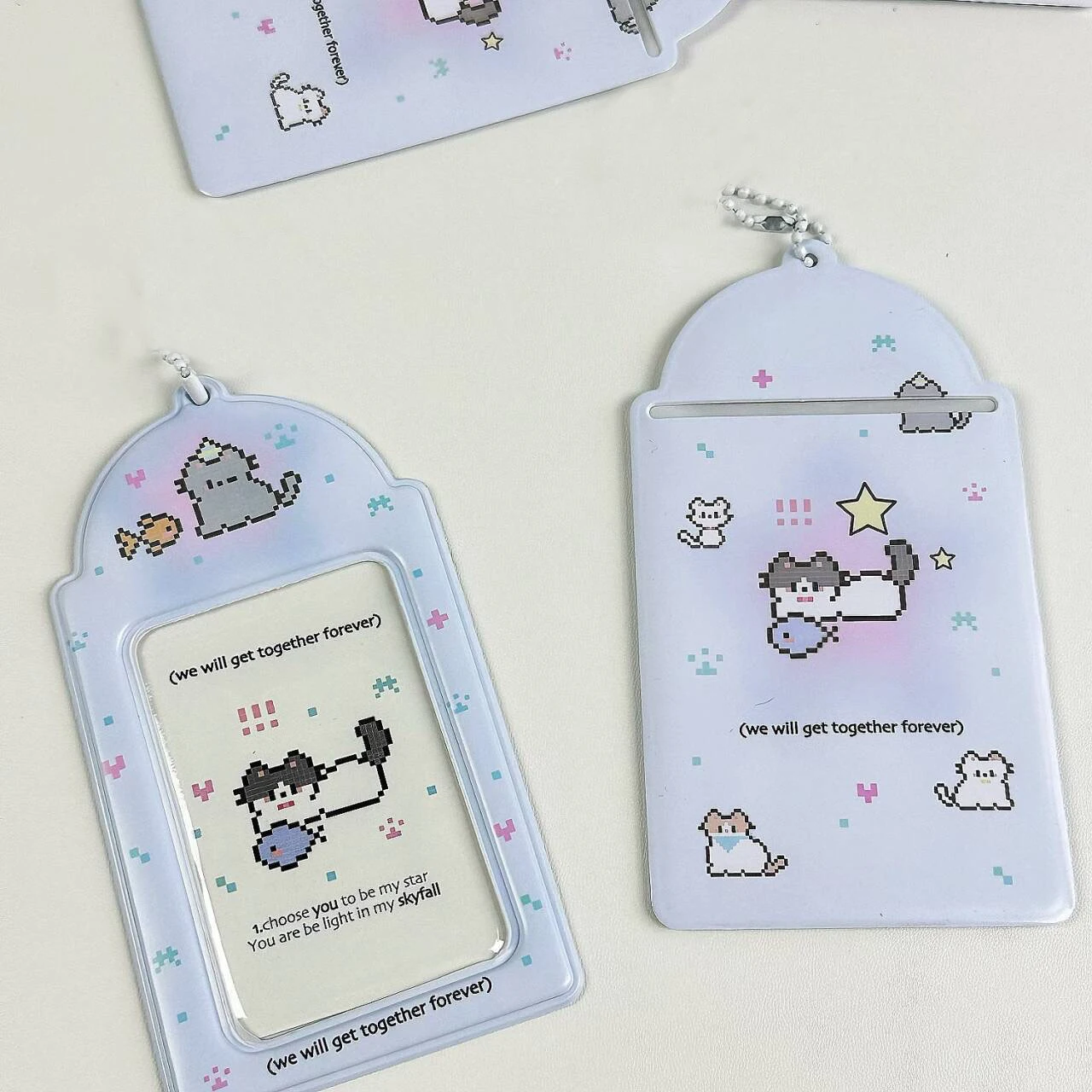 1 Stuks Sleutelhanger Briefpapier Id Kaart Hoes Tas Hanger Kaarthouder Cartoon Kaart Beschermhoes