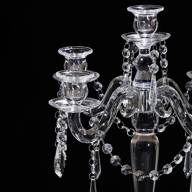 European crystal candlestick ornament romantic candlestick wedding planning ornament simple dining table candlestick props