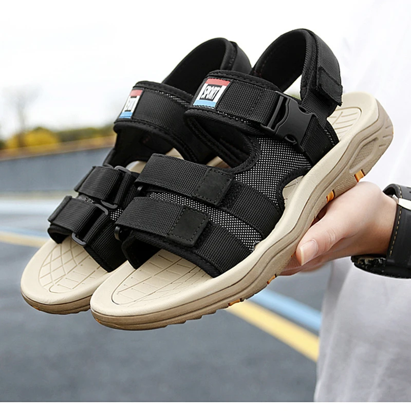 Plus Size 12 13 Men's Large Beach Sandals Outdoor Summer New Breathable Sports Flats Man Concise Driving Shoes