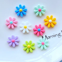 20Pcs New Cute Mini Chrysanthemum Resin Figurine Crafts Flatback Cabochon Ornament Jewelry Making Hairwear Accessories