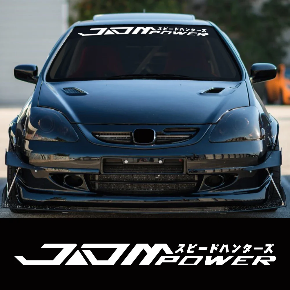 

JDM Japanese Racing Vinyl Decal for Car Windshield Waterproof Non-Fading Self-Adhesive Car Sticker Auto Decoration Accessories