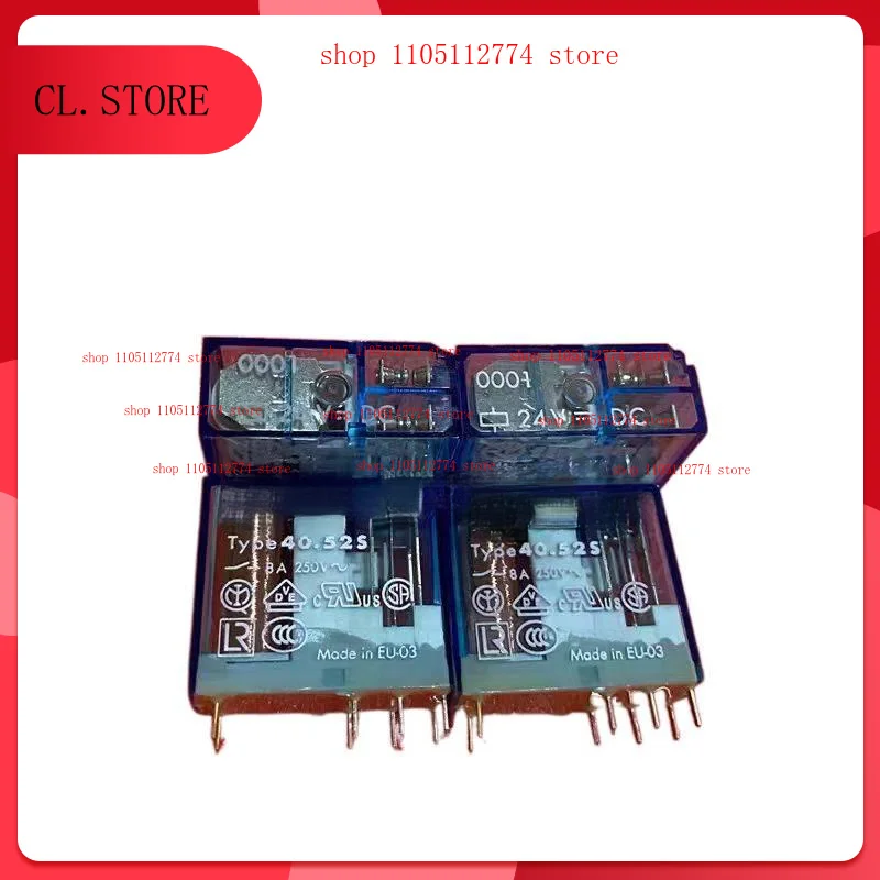 

5PCS NEW TYPE 40.52s 40.52.7.024.0001 24VDC 8A 250VAC 8 Pins for Finder Power Relay