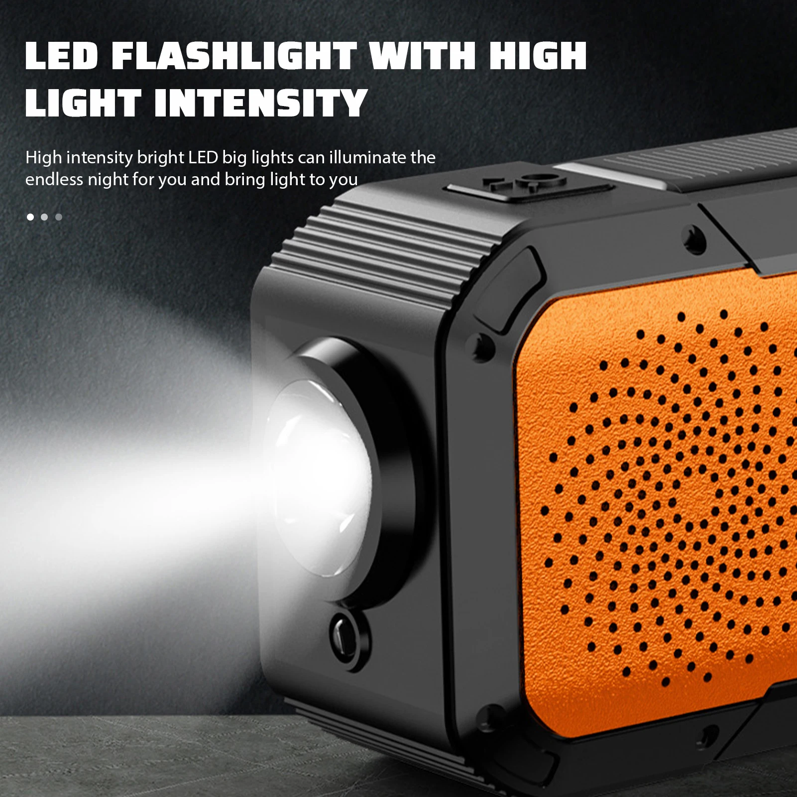 มัลติฟังก์ชั่น2000Mah วิทยุ Fm บลูทูธแบตเตอรี่วิทยุฉุกเฉิน Led ไฟฉาย/Sos