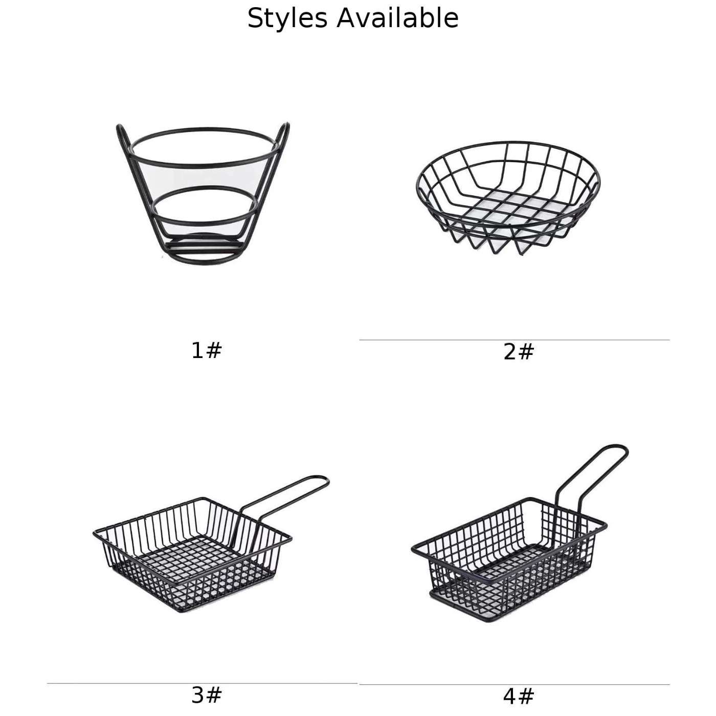 

1pc French Fries Basket Food Bucket Net Encrypt Colander Strainer Shaped Frying Stainless Steel Meshed Container Tableware