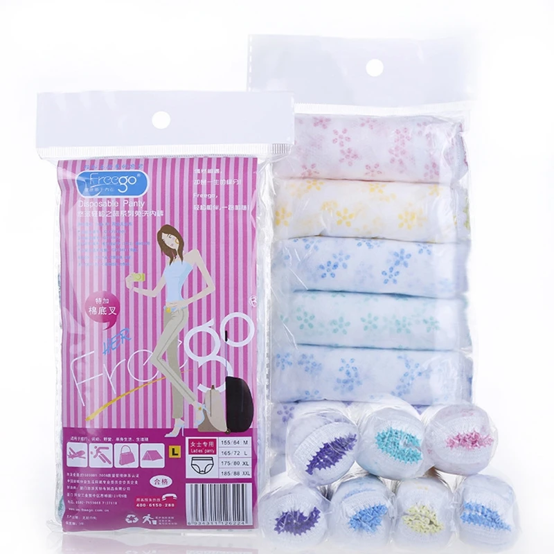 

7Pcs Cotton Pregnant Disposable Underwear Flowers Panties Non-woven Fabrics Briefs Prenatal pregnancy Postpartum Underpants