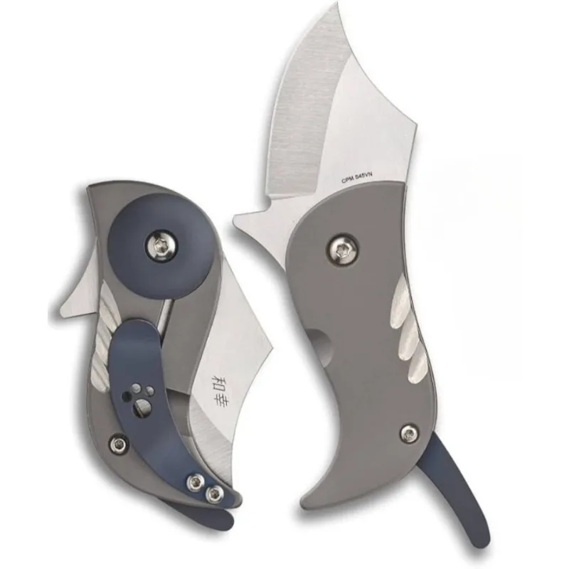 

Pochi Aluminum C256 MINI Pocket Knife 1.57 Inches Clip Point Blade Outdoor Self Defense Portable Camping Cutting EDC Tools