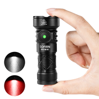 New Sofirn SR20 MINI 1200lm Flashlight 18350 USB C IP68 Waterproof with Red LED Key Light for Camping Emergency Situations