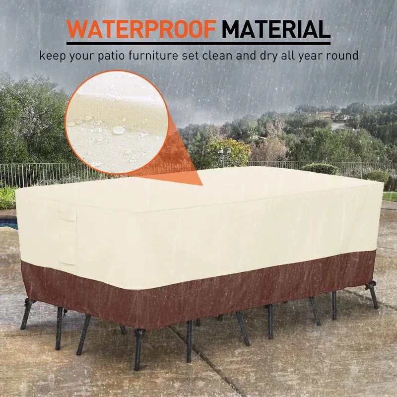 420D HEAVY DUTY Outdoor Garden Furniture Cover for Sofa Table Chair Patio Waterproof Wind-Proof Anti-UV Against Rain Snow